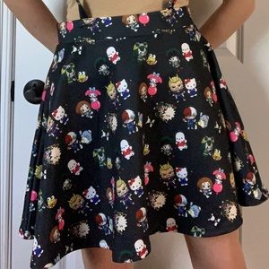 DISCONTINUED My Hero Academia x Sanrio Hot Topic Alternative Suspender Skirt